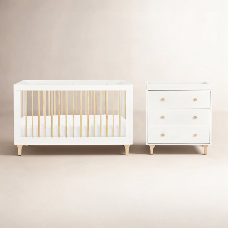Lolly Convertible Standard Crib Nursery Furniture Set, White
