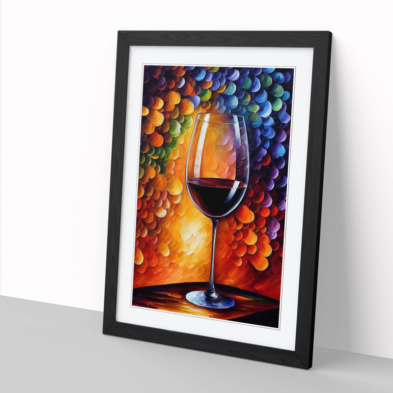 Wine Vol.2 - Single Picture Frame Painting, 34cm H x 25cm W x 2cm D, Oak