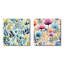 Henriksen - Collages abstraits, impression sur métal, ensemble de 2 carrés-102681215