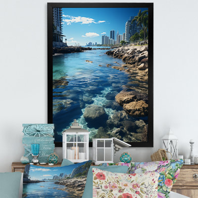 Derrynisk turquoise gris Miami Coastal Resilience - imprimé