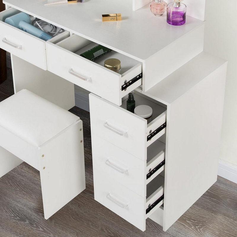 Adjustable dressing table with 4 drawers