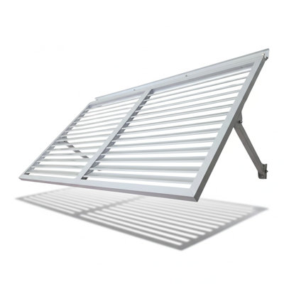 White Breeze Metal Shutter 4.6, Aluminum Exterior Shutter, Solid Powder - Coat Finish, Stainless Steel Fasteners, Pre Engineered, 3 In Package Depth Crafted From Lightweight For Regions, Integrated