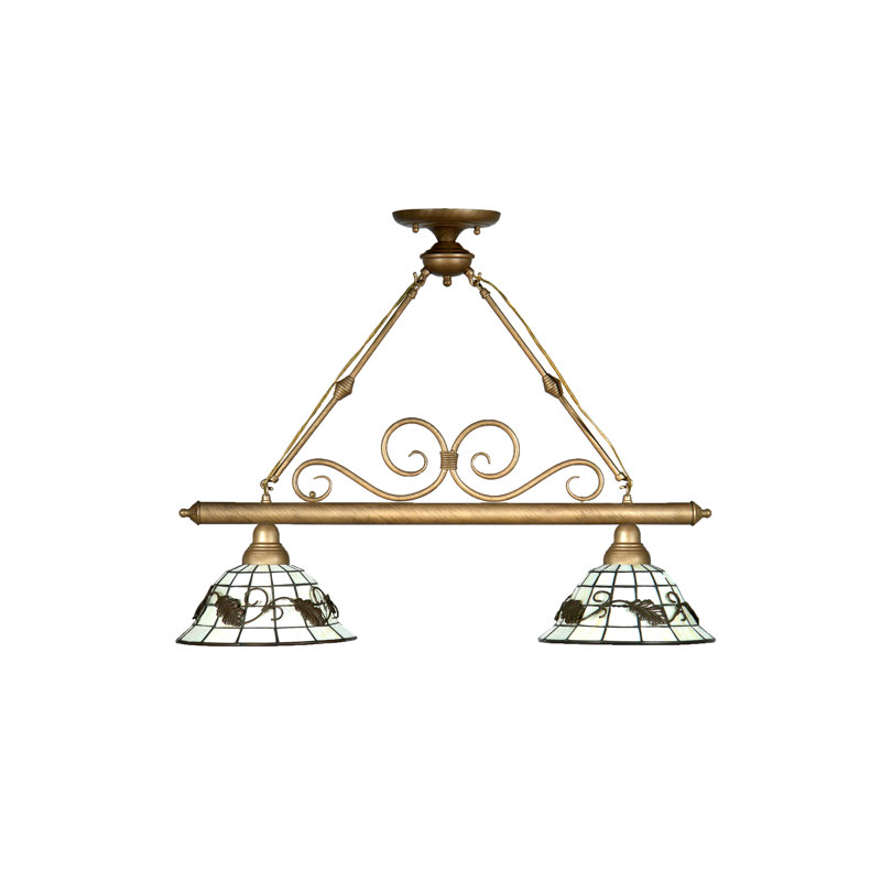 Luminaire pour îlot Tiffany 2 lumières Dario