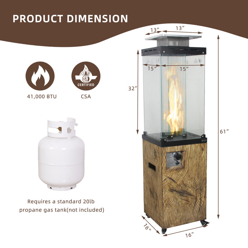 Chauffe-terrasse au propane 41000BTU (ensemble de 2)