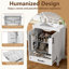 Meuble-lavabo de 24 po avec lavabo en céramique, poignées élégantes en alliage d'aluminium, portes à fermeture en douceur et tablette amovible en forme de U pour un rangement flexible, poignées-1295688635