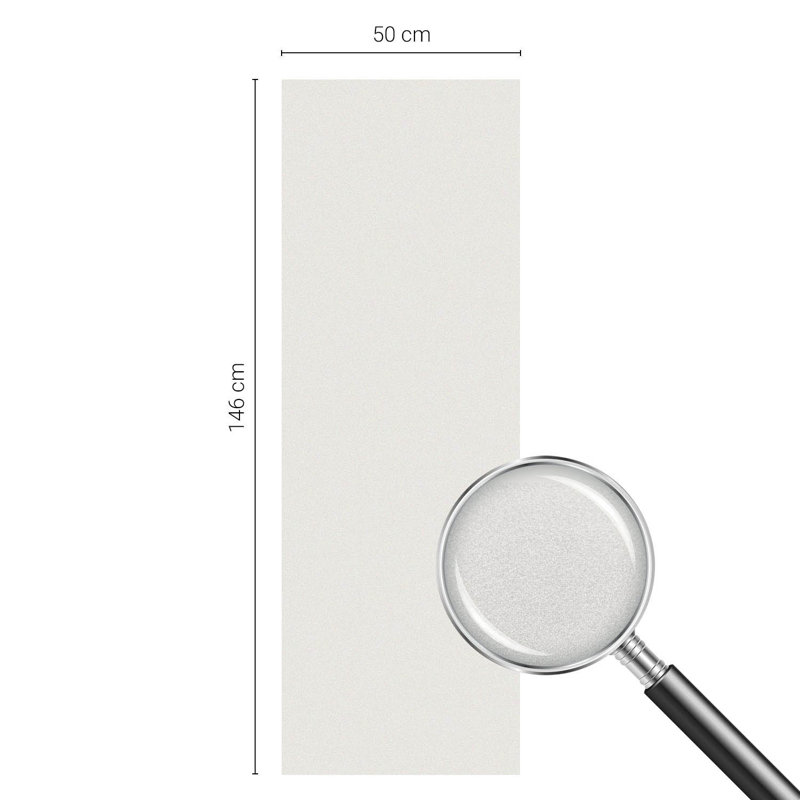 Grey white stained glass privacy adhesive decorative window film 100x146 Tulup, 50cm W x 116cm L