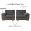 2 Seater Corduroy Sofa-1370086350