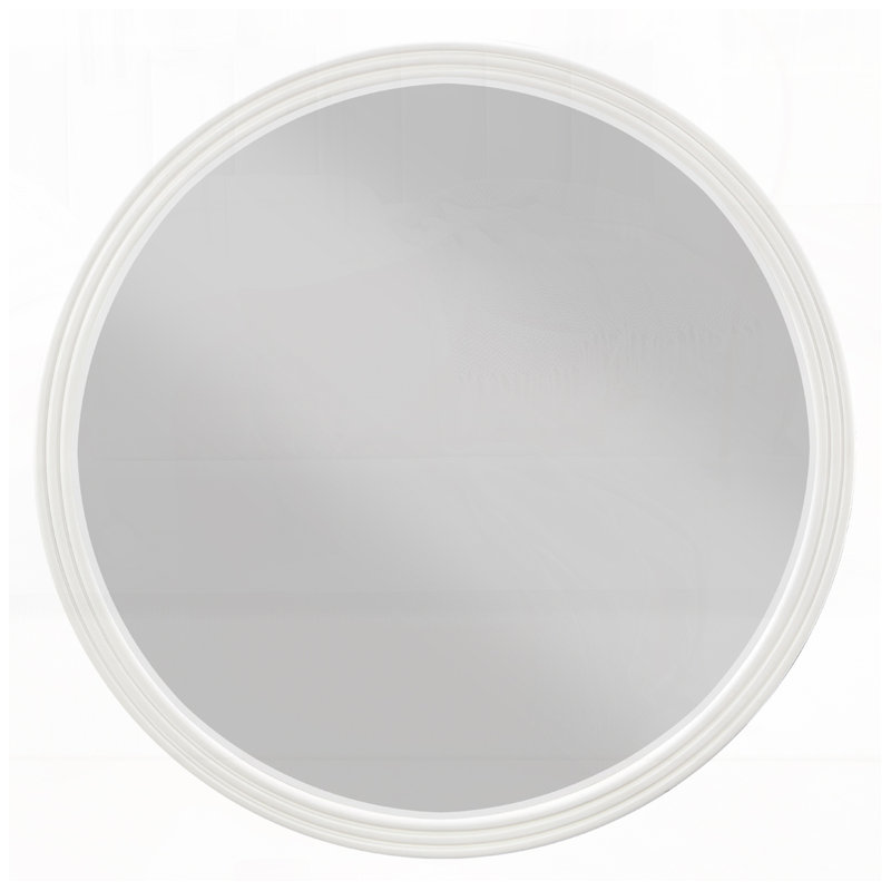 Gray Round Mirror