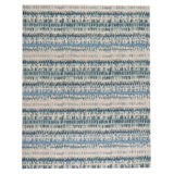 Paint Chip Blue Hand Micro Hooked Wool Rug