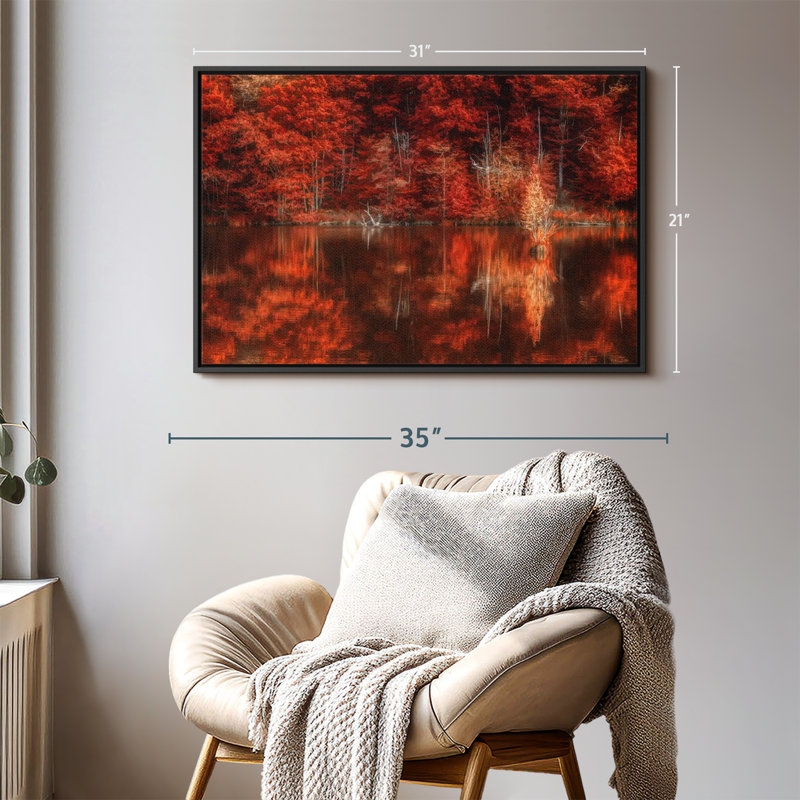 «Reflection of Autumn Wall Art», H 21 po x l 31 po