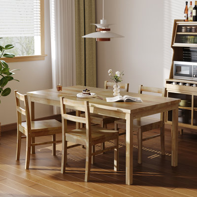 Solid Wood Dining Set by Winston Porter