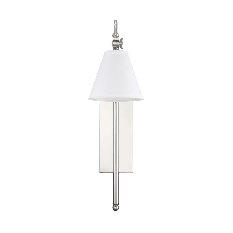 Moniquea Armed Sconce, Polished Nickel