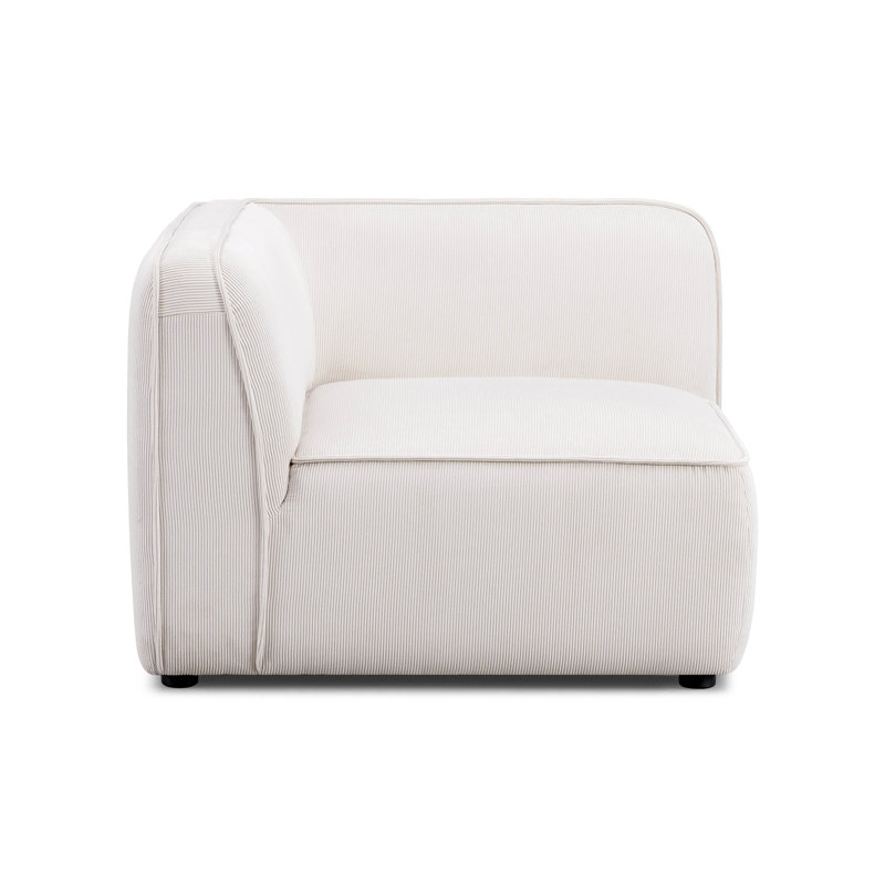 Guildford Costin Performance Corduroy Velvet Corner Chair, Velours ivoire