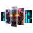 Sci-Fi Retro Futuristic Robot In Neon I - Fantasy & Sci-Fi Canvas Print - 5 Panels