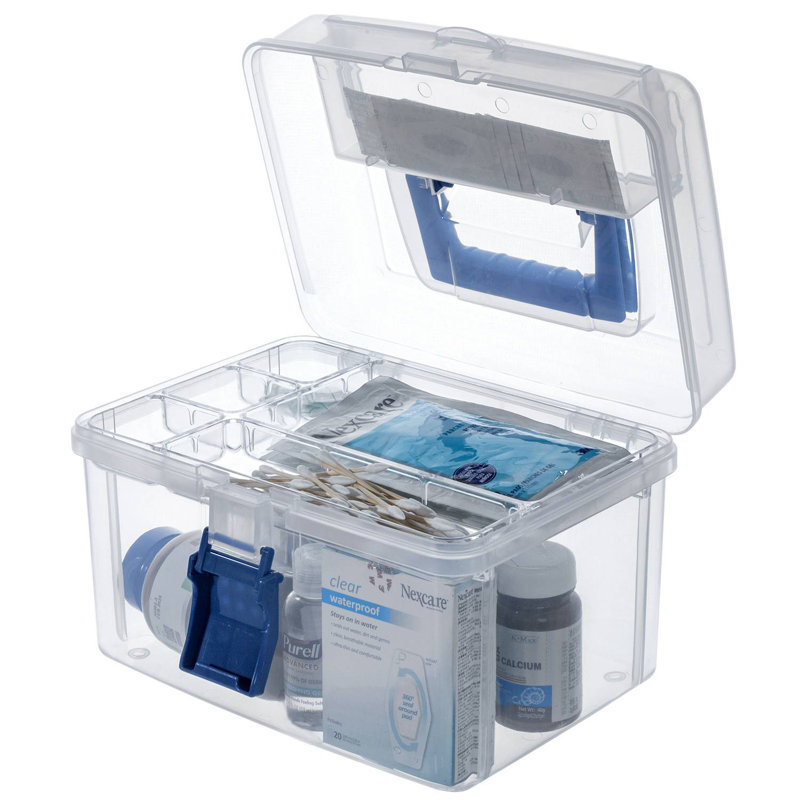 Clear Bin Supply Storage Box Container