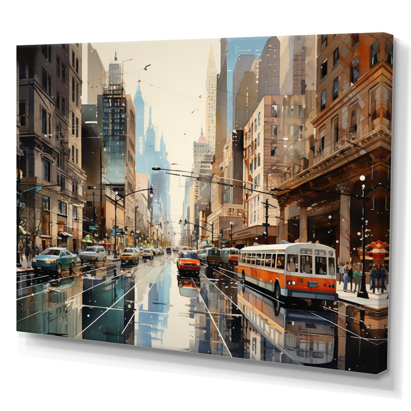 «Skyscrapers Urban Heights I», reproduction sur toile, H 24 po x l 32 po, Toile tendue