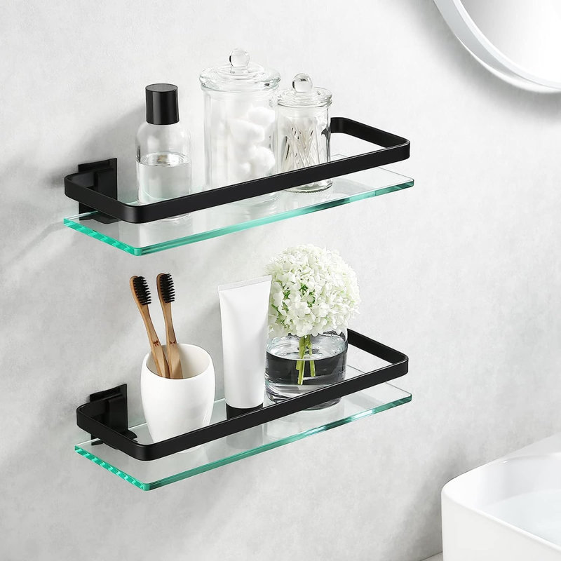 Enrisma 2 pièces, Noir, H 4,72 po x l 13,78 po x P 1,65 po