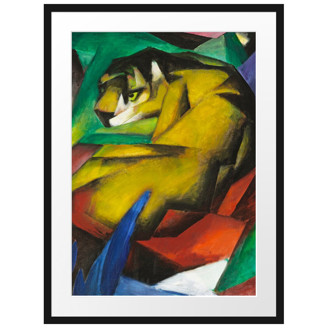 Gerahmter Kunstdruck The Tiger von Franz Marc