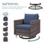 Ensemble de 2 chaises d'extérieur pivotantes en osier et rotin Ingvald-1467345842-1468147013