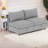 Convertible Grey Chenille Sectionals, Modern Space-saving Sofa With Storage