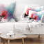 Coussin lombaire floral abstrait à fleurs
