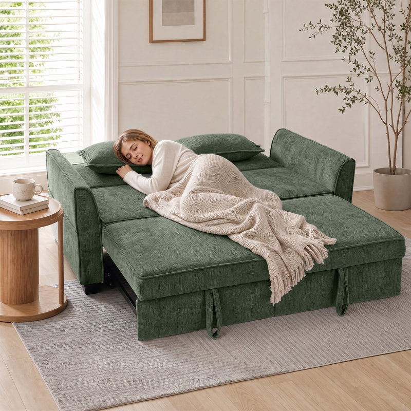 167 cm W Eucalyptus Outdoor Sofa, Green