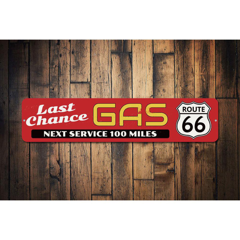 Enseigne en aluminium Route 66, H 6 po x l 24 po x P 0,063 po