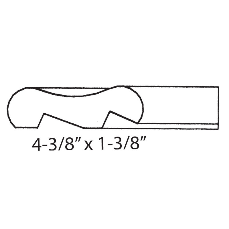 Unfinished Red Oak Wooden Arm Rest Moulding for Bars