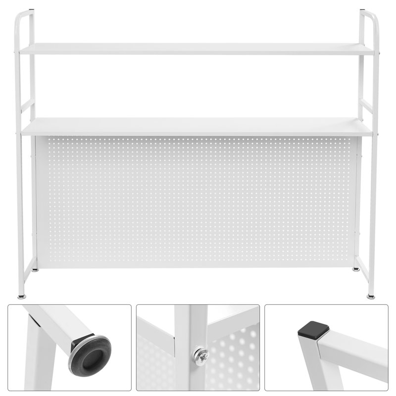 2-Tier Desktop Bookshelf, White