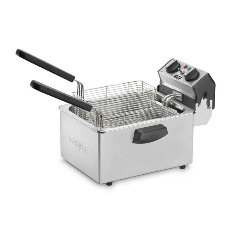 Waring 1800 Watt 4.7 2 Basket Deep Fryer with Timer