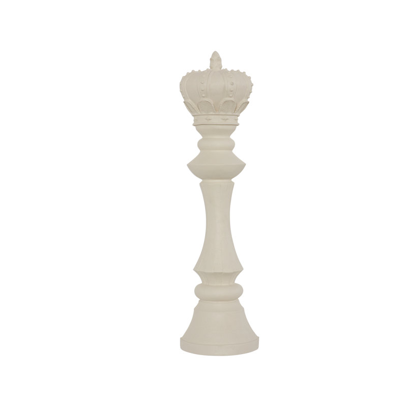 Décoration murale King Chess, pierre blanche, Fonte blanche