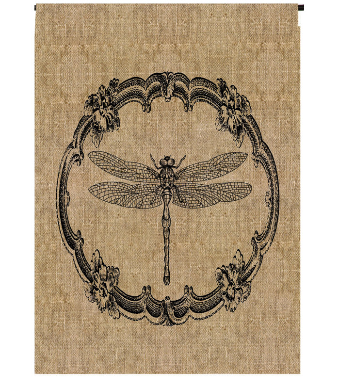 Drapeau de jardin libellule