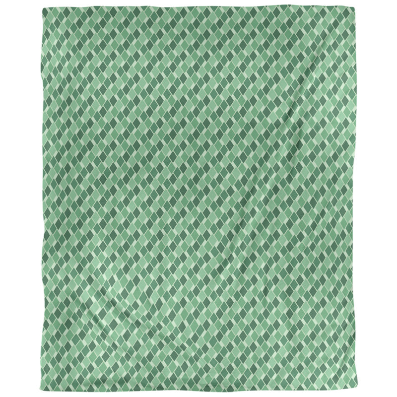 Tissu diamants, Vert, L 60 po x l 36 po, Polyester filé