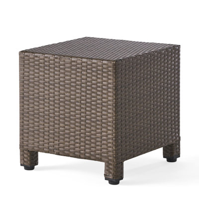 Accent Table, Minimalist Design, 18.16" W X D H, Brown, No Assembly Table In With , 18x18x18 Inches, Required