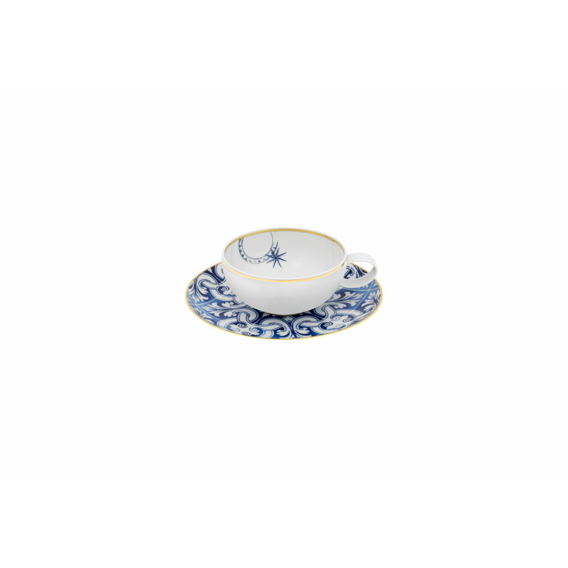 Ensemble de 4 tasses à thé et soucoupes Transatlantica