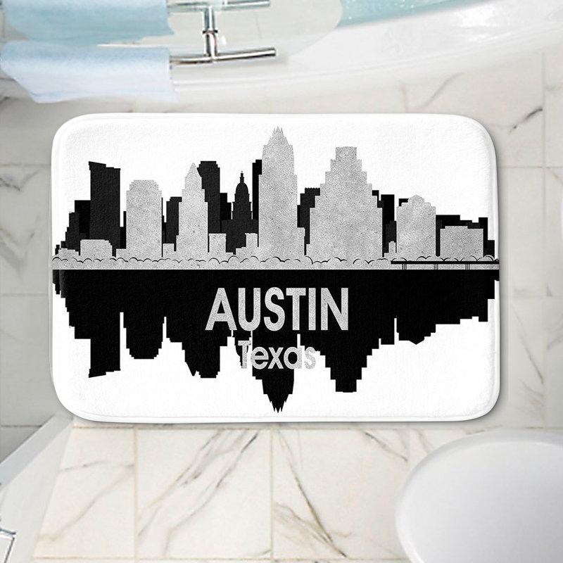 Tapis pour salle de bain à mousse mémoire angelina vick austin, l 24 po x L 17 po x H 1 po