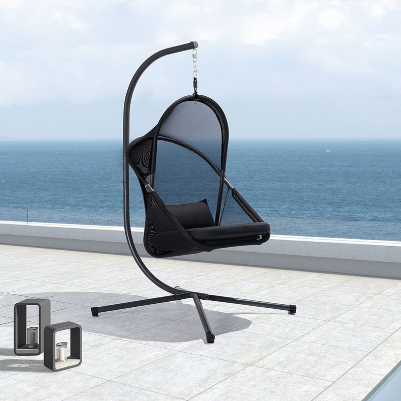 Balancelle moderne 28,4 po, noir, Noir