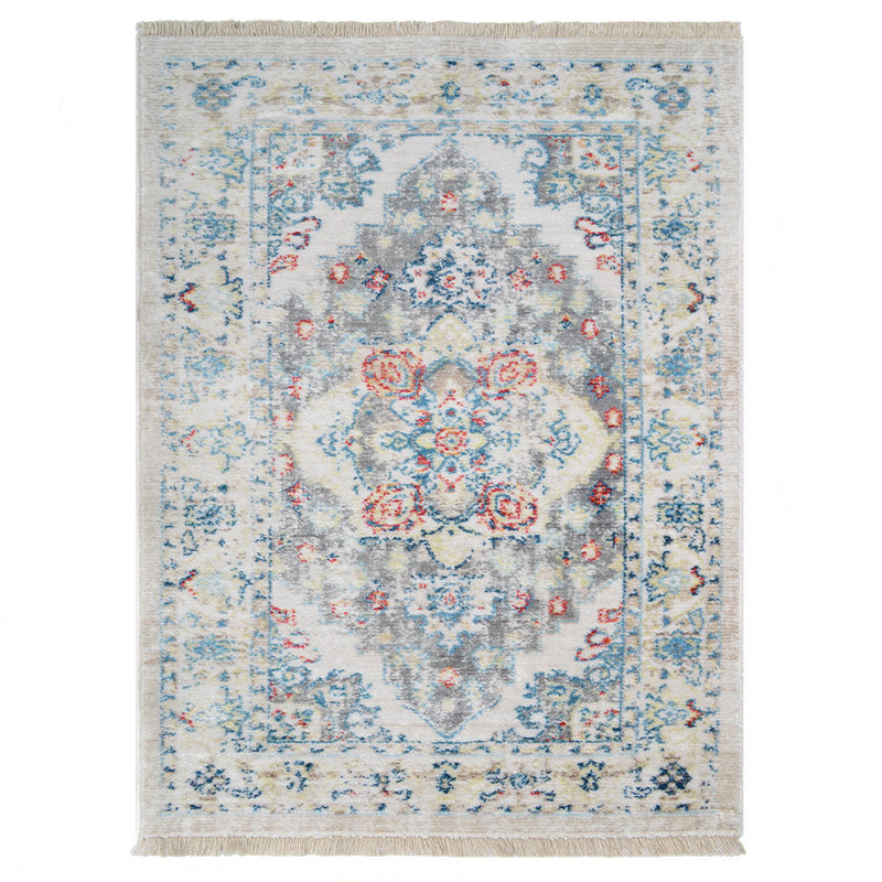 Crayton Machine Made Polyester Area Rugs - Multicolor, Oriental Design, Low Pile Machine Made Area Rugs for Living Room, Bed Room