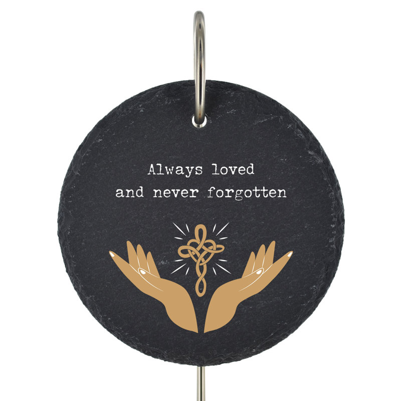 Bleboo Waterproof Slate Circle People Memorial Plaque
