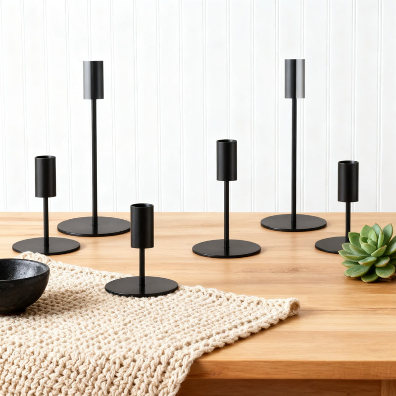 Porte-bougie French Taper, 15, Noir