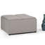 Repose-pieds de rangement pour table basse moderne en tissu d'aspect lin de 35 po avec 4 plateaux rabattables Avalon-486415785