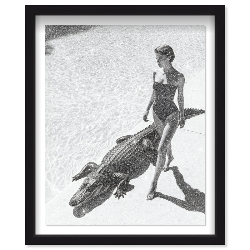 Reptilian Elegance II Print by Oliver Gal, 31.5"H x 25.5"W, Black Shadowbox