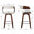 Modern And Stylish Bucket Seat Height 26'' Swivel Chair With Backrest And Armrests Set Of 2