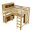 Queen Size Loft Bed With Wardrobe, L-shaped Desk & Bookshelf – All-in-one Space-saving Loft Bed For Teens, Kids, And Small Bedrooms-2091499822