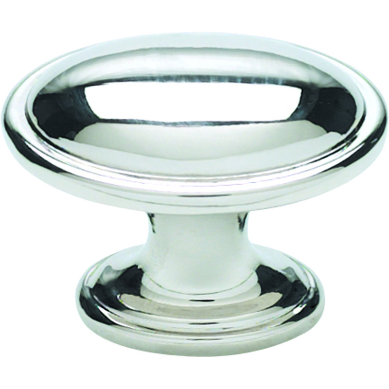 Austen 1 5/16" Length Oval Knob, Polished Chrome