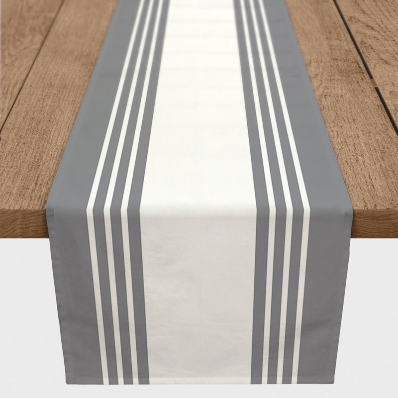 Chemin de table Breyana, P 16 po x L 72 po, Gris foncé