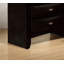 Commode à 5 tiroirs à finition noire avec poignées ovales et 1 poignée-729351102