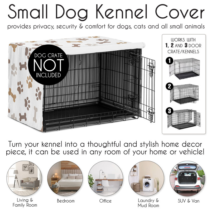 Housse pour chenil Paw and Bone Dog par Sweet Jojo Designs, H 30 po x l 21 po x P 19,5 po
