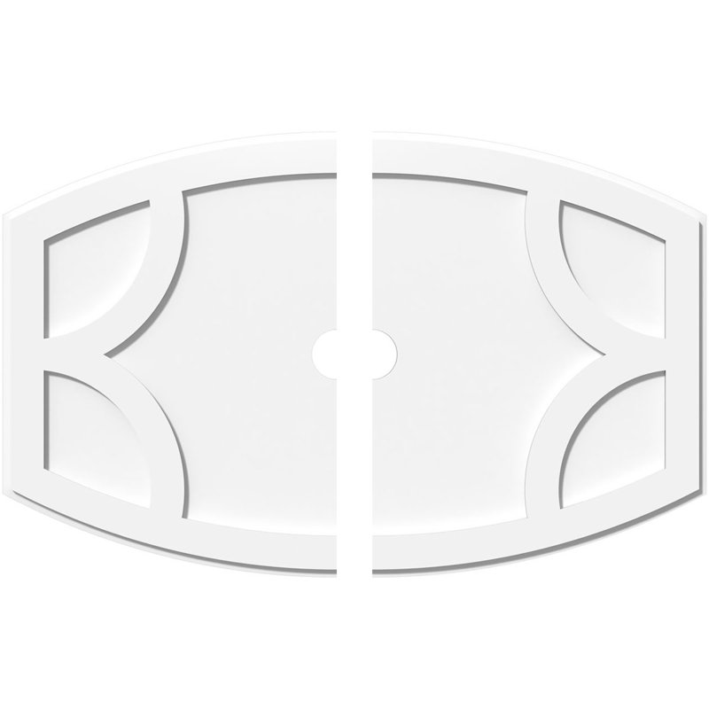 Médaillon de plafond contemporain en PVC de qualité architecturale Kailey, H 26,625 po x l 40 po x P 1 po