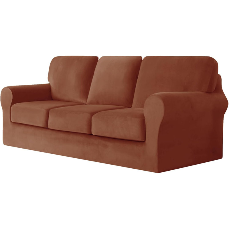 Outdoor Patio Sofa Cover, Brown, 26-35"